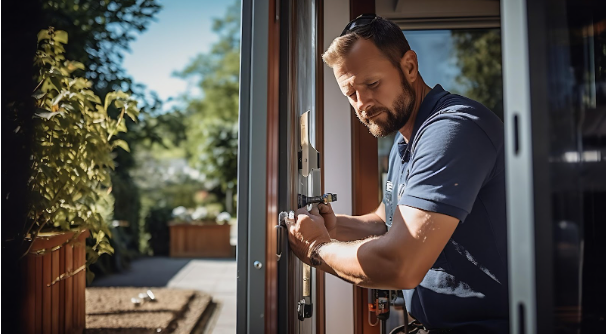 image d'un vitrier entrain de travailler